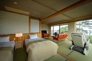 【天望棟・次郎の庵】露天風呂付きモダン和洋室(16帖)