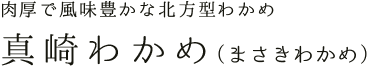 肉厚で風味豊かな北方型わかめ 真崎わかめ（まさきわかめ）