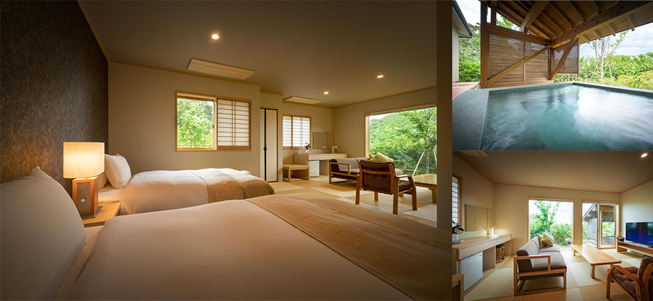 【Annex Saburo no iori】Modern Japanese-style Room with outdoor bath（20-mats）