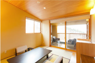【Main building Taro no iori】Modern Japanese-style Room with outdoor bath (8-mats +6-mats)